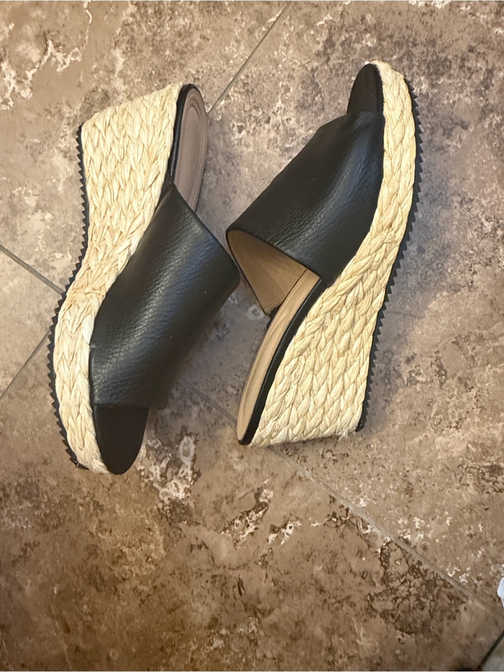 Adrienne Vittadini Cero Jute Espadrille Sandal in Black